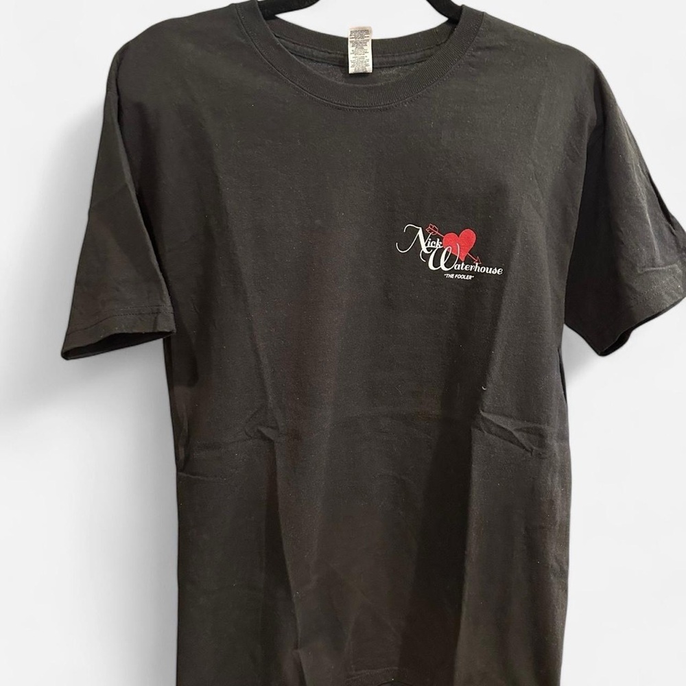 Black cotton Nick Waterhouse band tee